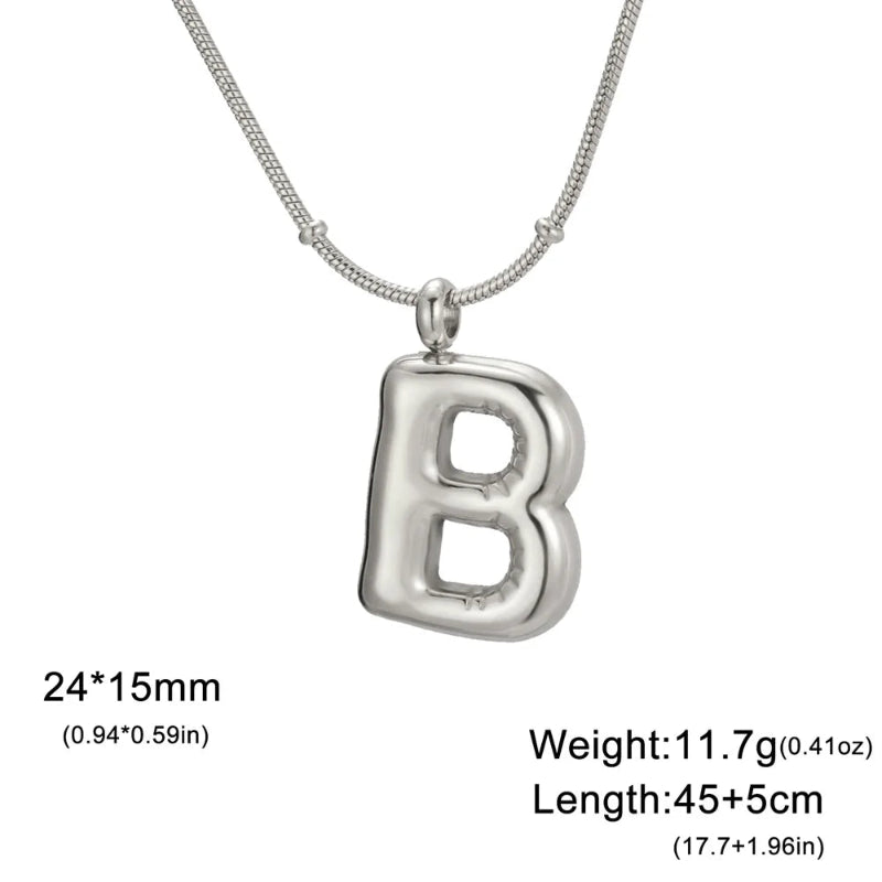 Bubble Initial Necklace