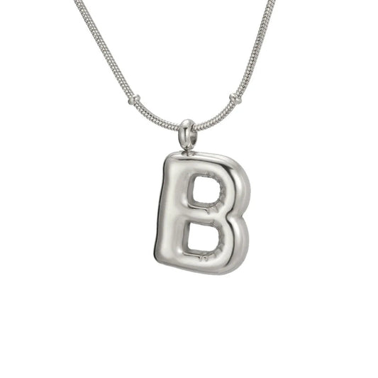 Bubble Initial B Necklace