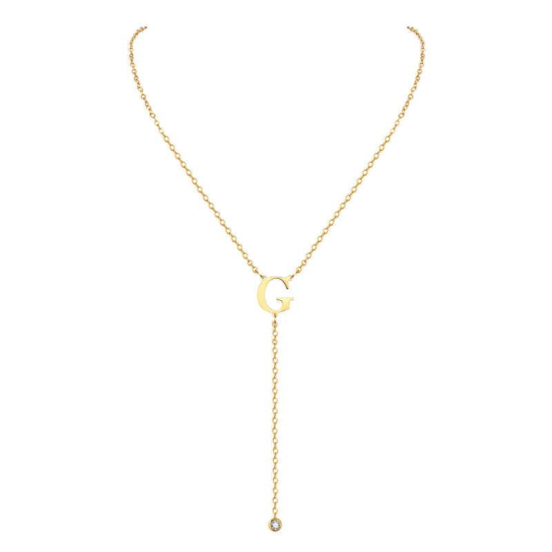 Lariat Initial Necklace