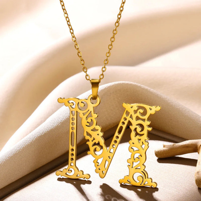 Queen Initial Necklace