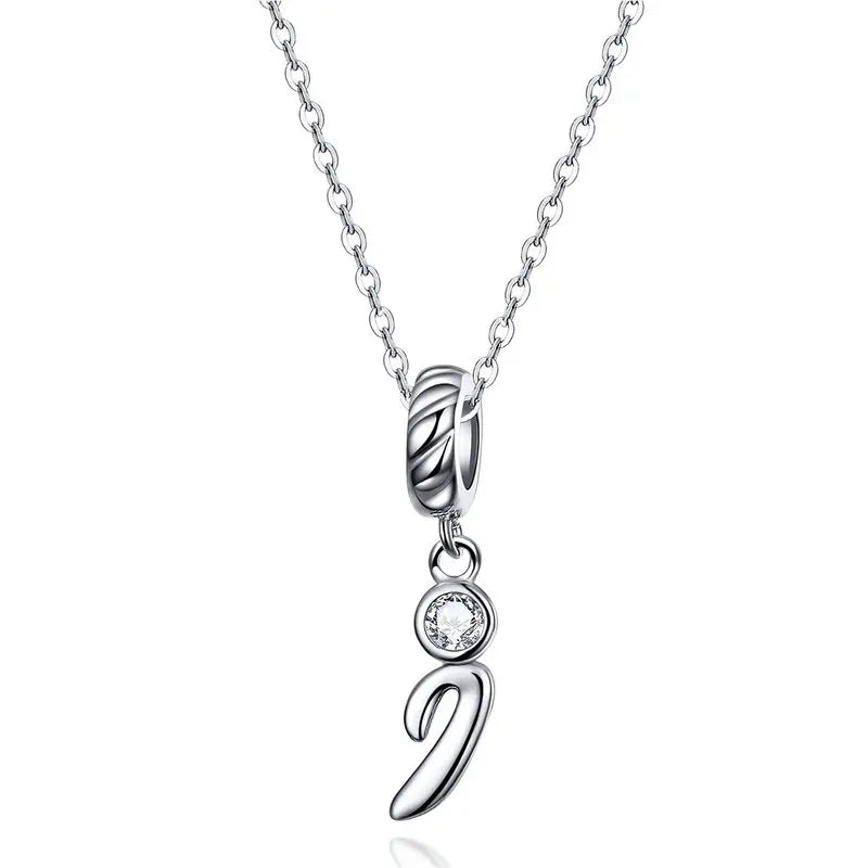 Vintage Initial Letter Charm Necklace