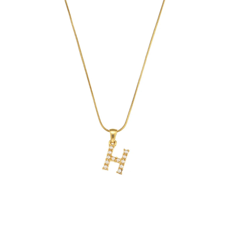 Pearl Initial Necklace