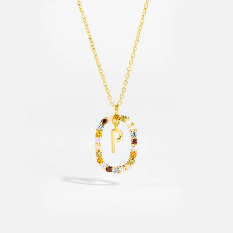 Feminine Initial Alphabet Necklace