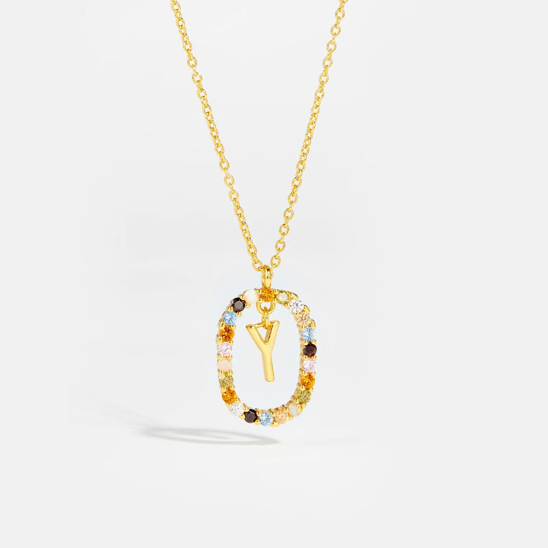 Feminine Initial Alphabet Necklace