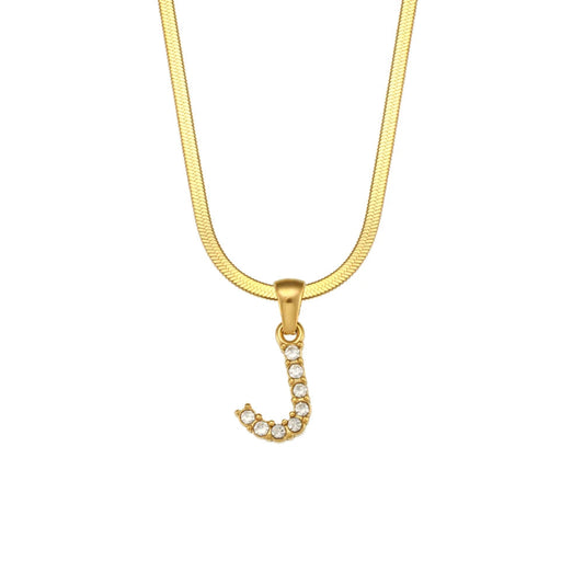 Dazzling Initial J Necklace